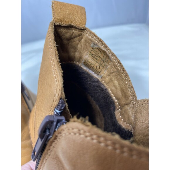 Spring Step Pomeroy Shoes Women's 6 Leather Ankle Booties Flat Moccasin Black - Picture 9 of 11